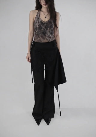 STAR BACKLESS STRAP CAP BRARETT Star Backless Strap Bralette with Built-in Cap