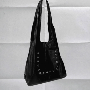 EYELET TRI BIG SHOPPER SHOULDER BAG