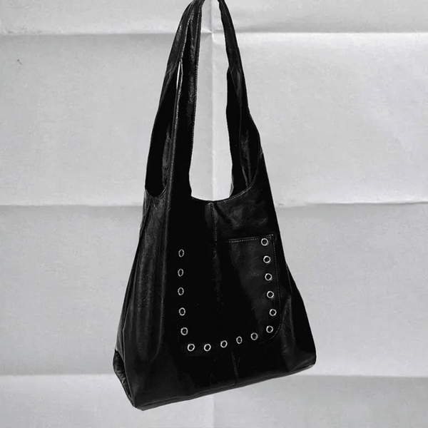 EYELET TRI BIG SHOPPER SHOULDER BAG