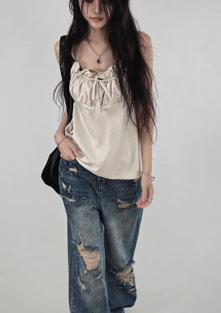 EYELET TRI BIG SHOPPER SHOULDER BAG