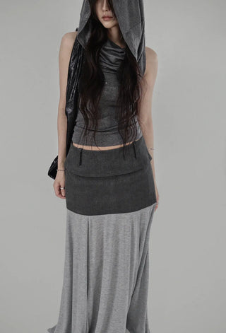 OFF-HOOD BACKLESS RIVET OFF-SHOULDER TOP