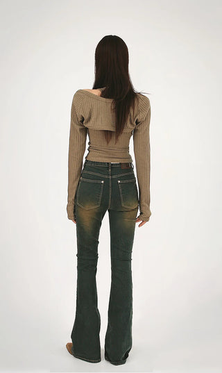Pop Knit Polar Turtleneck Nashi Crop Bolero Set