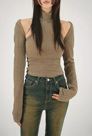 Pop Knit Polar Turtleneck Nashi Crop Bolero Set