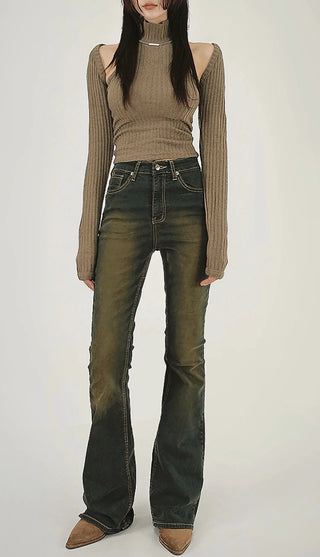 Pop Knit Polar Turtleneck Nashi Crop Bolero Set