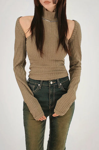 Pop Knit Polar Turtleneck Nashi Crop Bolero Set