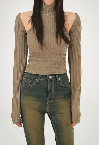 Pop Knit Polar Turtleneck Nashi Crop Bolero Set