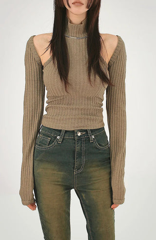 Pop Knit Polar Turtleneck Nashi Crop Bolero Set