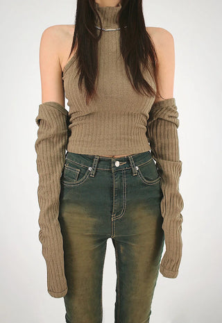 Pop Knit Polar Turtleneck Nashi Crop Bolero Set