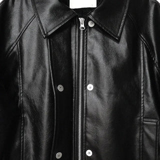 CURRENT LEATHER JUMPER JACKET