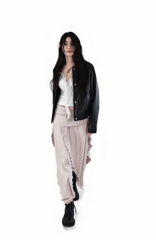 CURRENT LEATHER JUMPER JACKET