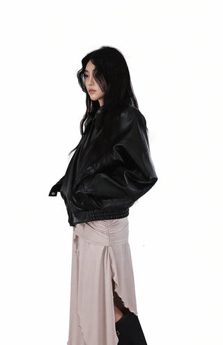 CURRENT LEATHER JUMPER JACKET