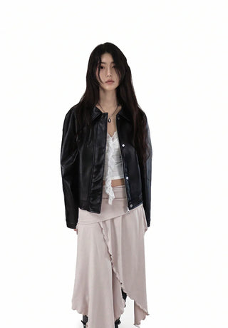 CURRENT LEATHER JUMPER JACKET