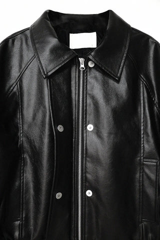 CURRENT LEATHER JUMPER JACKET
