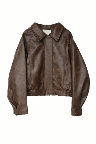 CURRENT LEATHER JUMPER JACKET