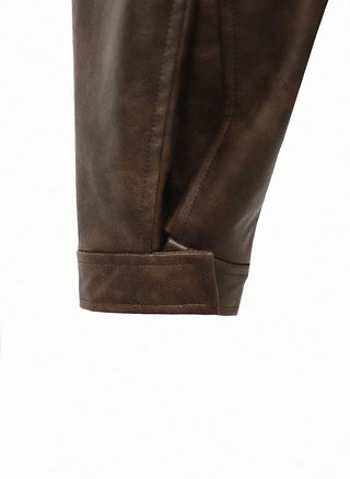 CURRENT LEATHER JUMPER JACKET