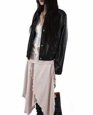 CURRENT LEATHER JUMPER JACKET