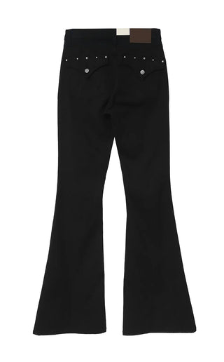 Look Back Stud Rivet FroWN Pocket Real Bootcut