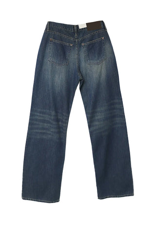 Teen Low-Rise Blue Jeans Vintage Washing Semi-Denim Pants