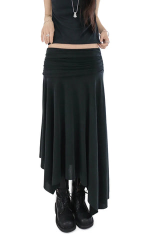 HOOL FLARE UNBAL LONG WRAP SKIRT
