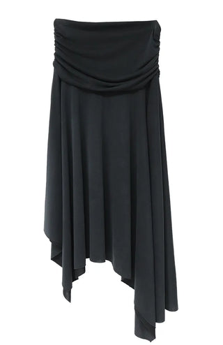 HOOL FLARE UNBAL LONG WRAP SKIRT