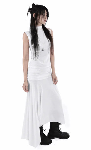 HOOL FLARE UNBAL LONG WRAP SKIRT