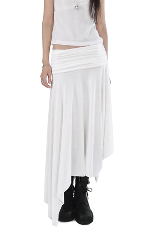 HOOL FLARE UNBAL LONG WRAP SKIRT