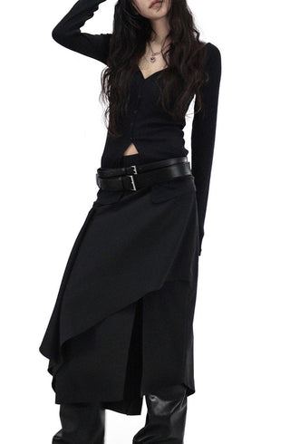 E TWO BUCKLE DOUBLE LAYERED WRAP BELT