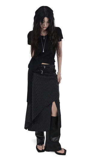 E TWO BUCKLE DOUBLE LAYERED WRAP BELT