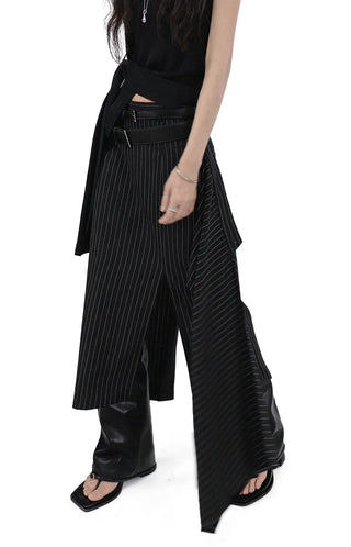 E TWO BUCKLE DOUBLE LAYERED WRAP BELT