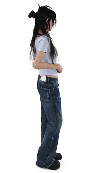 DUAL OFF SHORT-SLEEVED UNBAL TOP