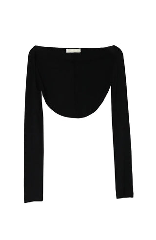 ZIKEN SOFT LAYERED MINI SHORT BOLERO CARDIGAN