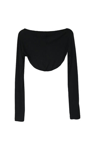 ZIKEN SOFT LAYERED MINI SHORT BOLERO CARDIGAN