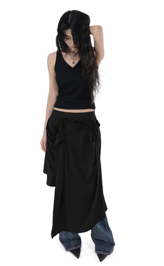 INO V-WRAP SLEEVELESS TOP INO V-WRAP GOLJINASH