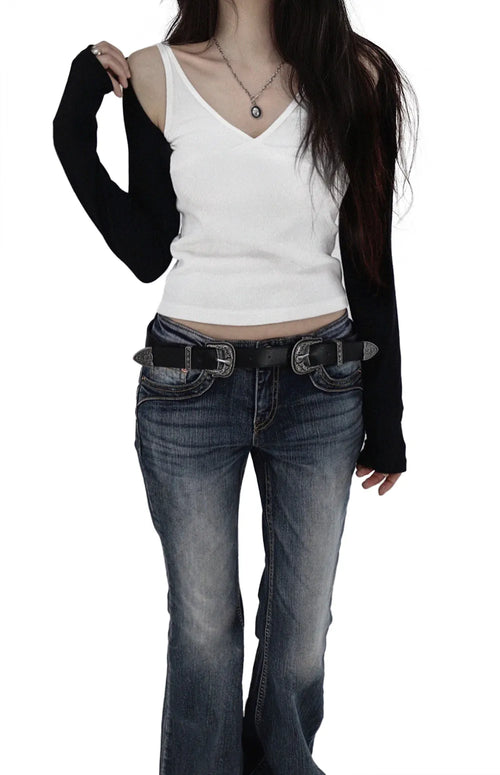 INO V-WRAP SLEEVELESS TOP INO V-WRAP GOLJINASH
