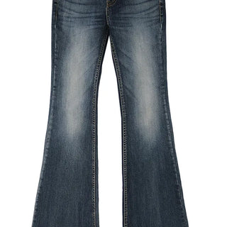 Den Low Waist Curve Pocket Edge Bootcut Denim Jeans