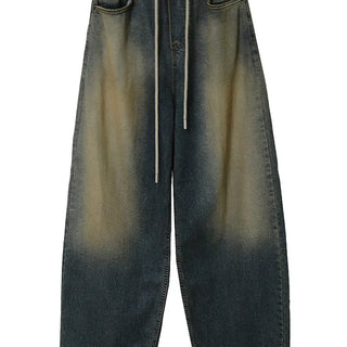 ROLL-UP LIP FADE WIDE DENIM JEANS