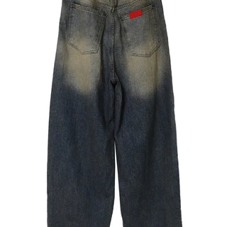 ROLL-UP LIP FADE WIDE DENIM JEANS