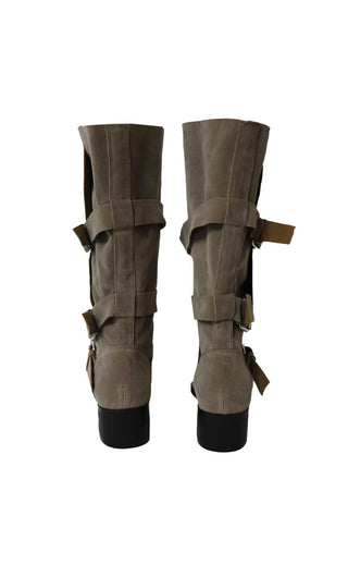 SHOE BUCKLE STRETTO ANKLE MIDDLE BOOTS