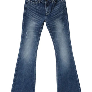 TEACH BACK LOW RISE SCRATCH WASHING REAL BOOTCUT