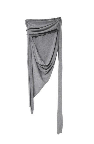 SILHOUETTE DRAPE CURVE TIE-WRAP UNBAL SKIRT