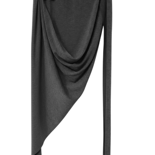 SILHOUETTE DRAPE CURVE TIE-WRAP UNBAL SKIRT