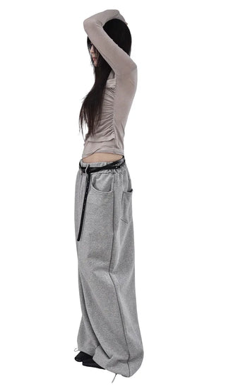 KYLE RELAX STRING TWO-WAY WIDE JOGGER PANTS