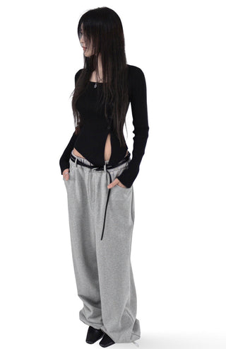 KYLE RELAX STRING TWO-WAY WIDE JOGGER PANTS