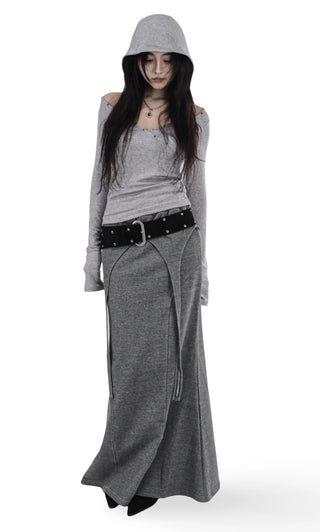 ROSS LONG TIE STRAP LAYERED MAXI SKIRT