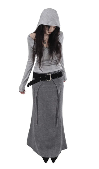 ROSS LONG TIE STRAP LAYERED MAXI SKIRT