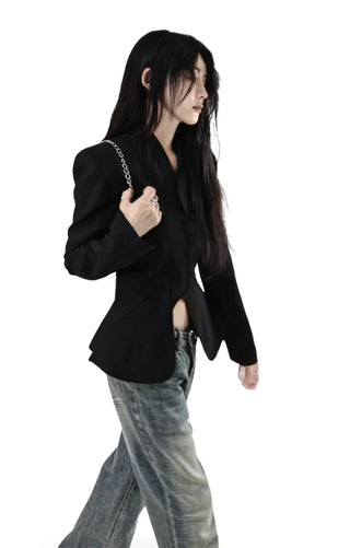 Two-Double Ring Strap Slim Long Two-Line Belt