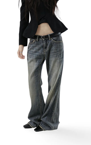 Two-Double Ring Strap Slim Long Two-Line Belt