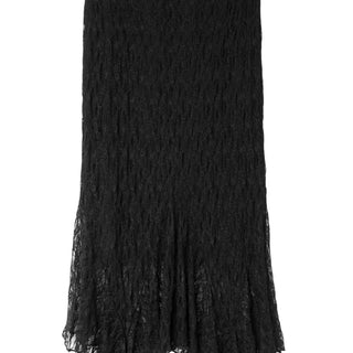 CLING LACE SEE-THROUGH SILHOUETTE UNBALANCED SKIRT