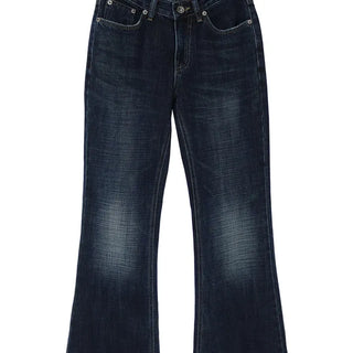 SEED LOW VINTAGE STITCH SLIM WIDE BOOTCUT JEANS