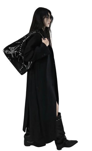 SLASH STUD STELLETTO SHIRRING WESTERN LONG BOOTS